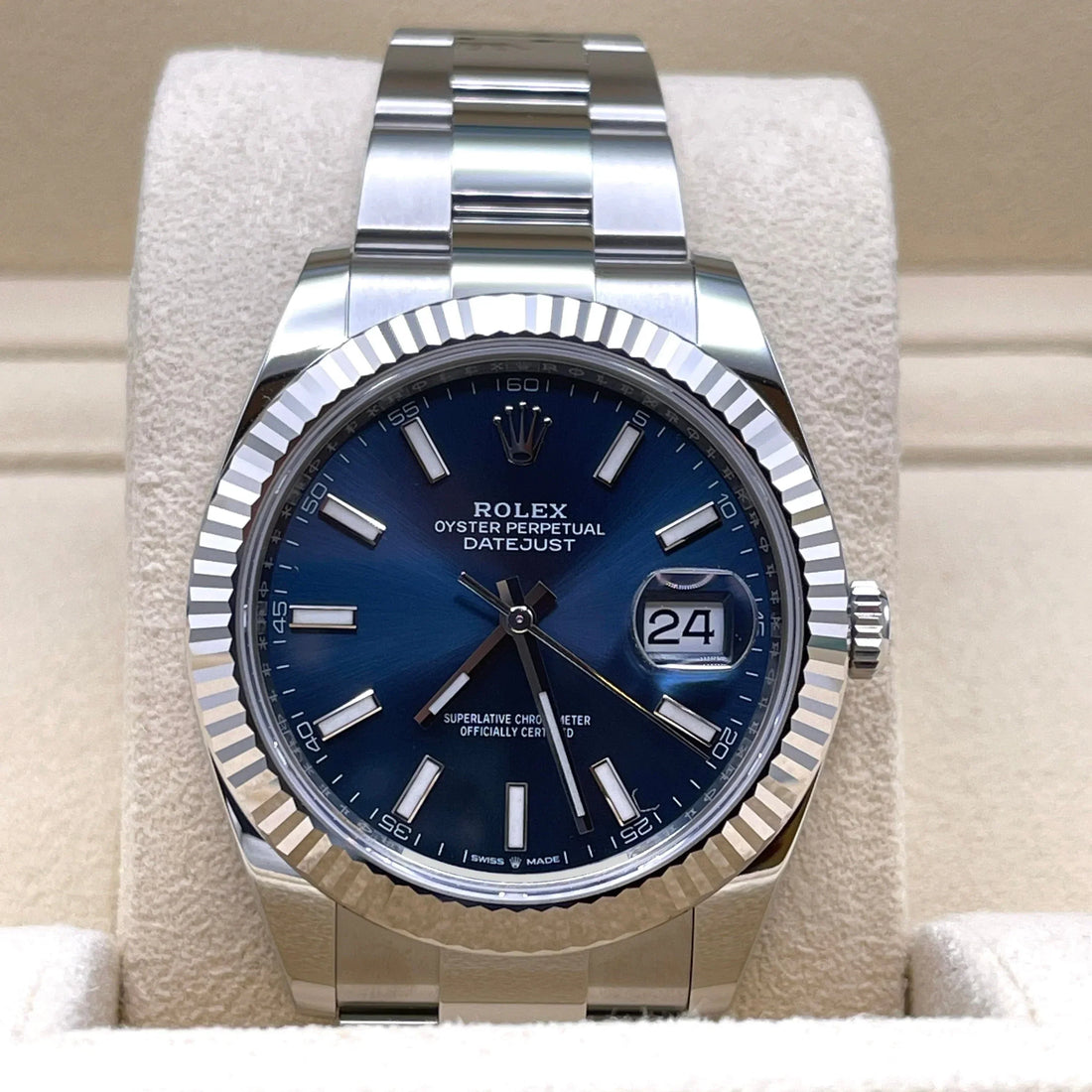 Datejust Blue Dial Oyster Bracelet 41mm 126334