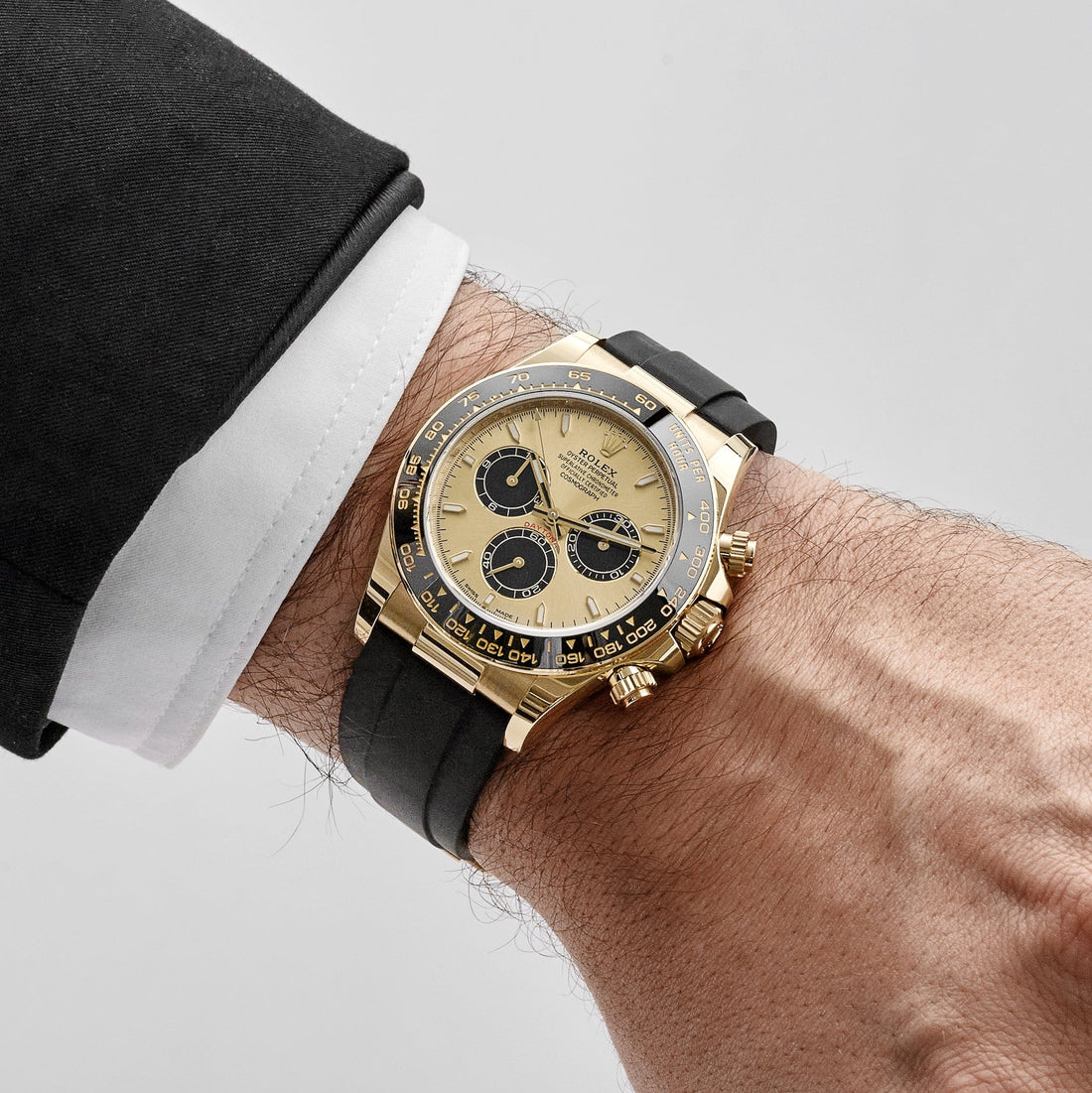 Daytona 126518LN 'Pikachu' Yellow Gold Champagne Black Dial